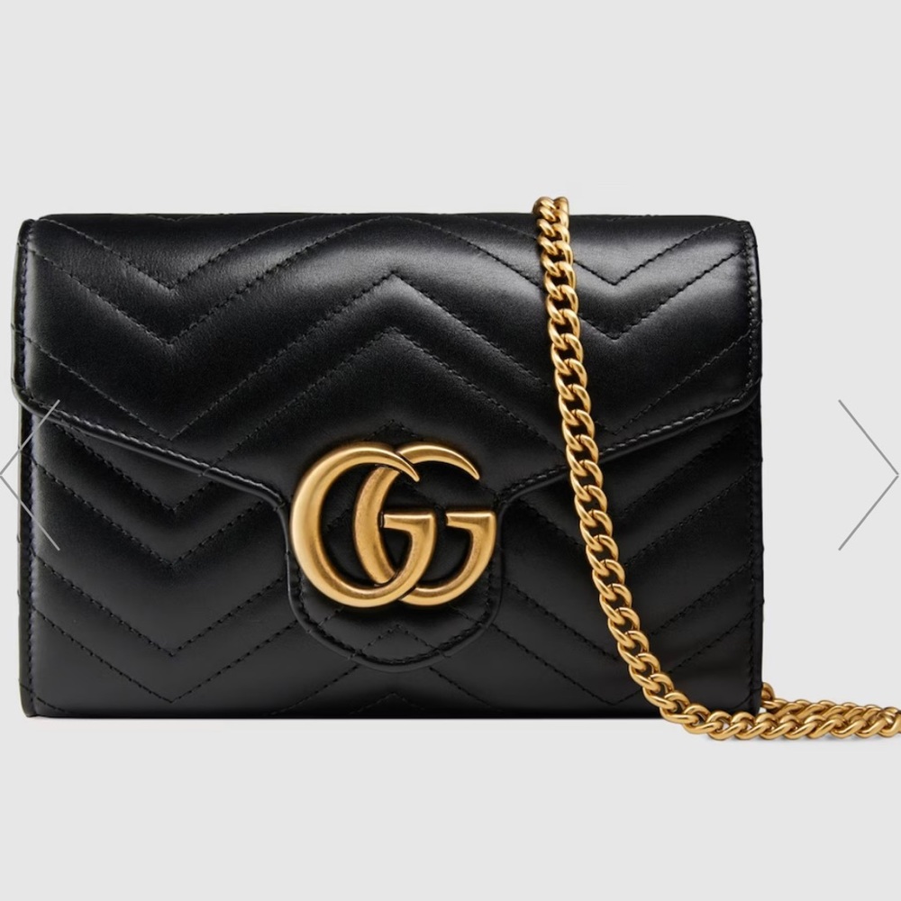 Gucci GG Marmont Mini Bag in Black Leather